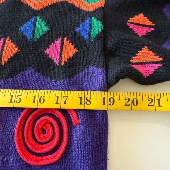 Vintage Rafaella Colorful Intarsia Knit Sweater Sz  L Artsy, Vintage - Picture 8 of 12
